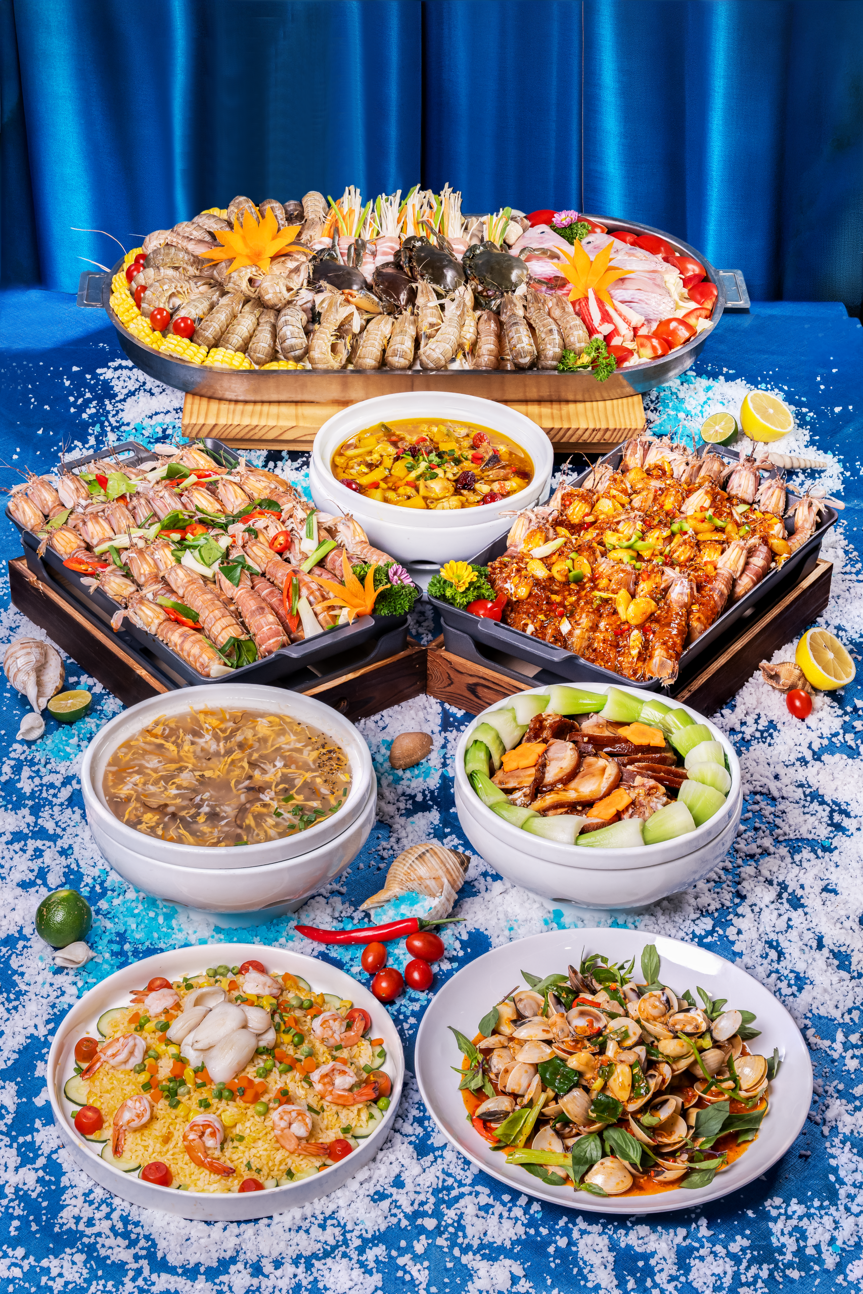 Set Menu Buffet Tôm Tít tại Năm Châu Seafood