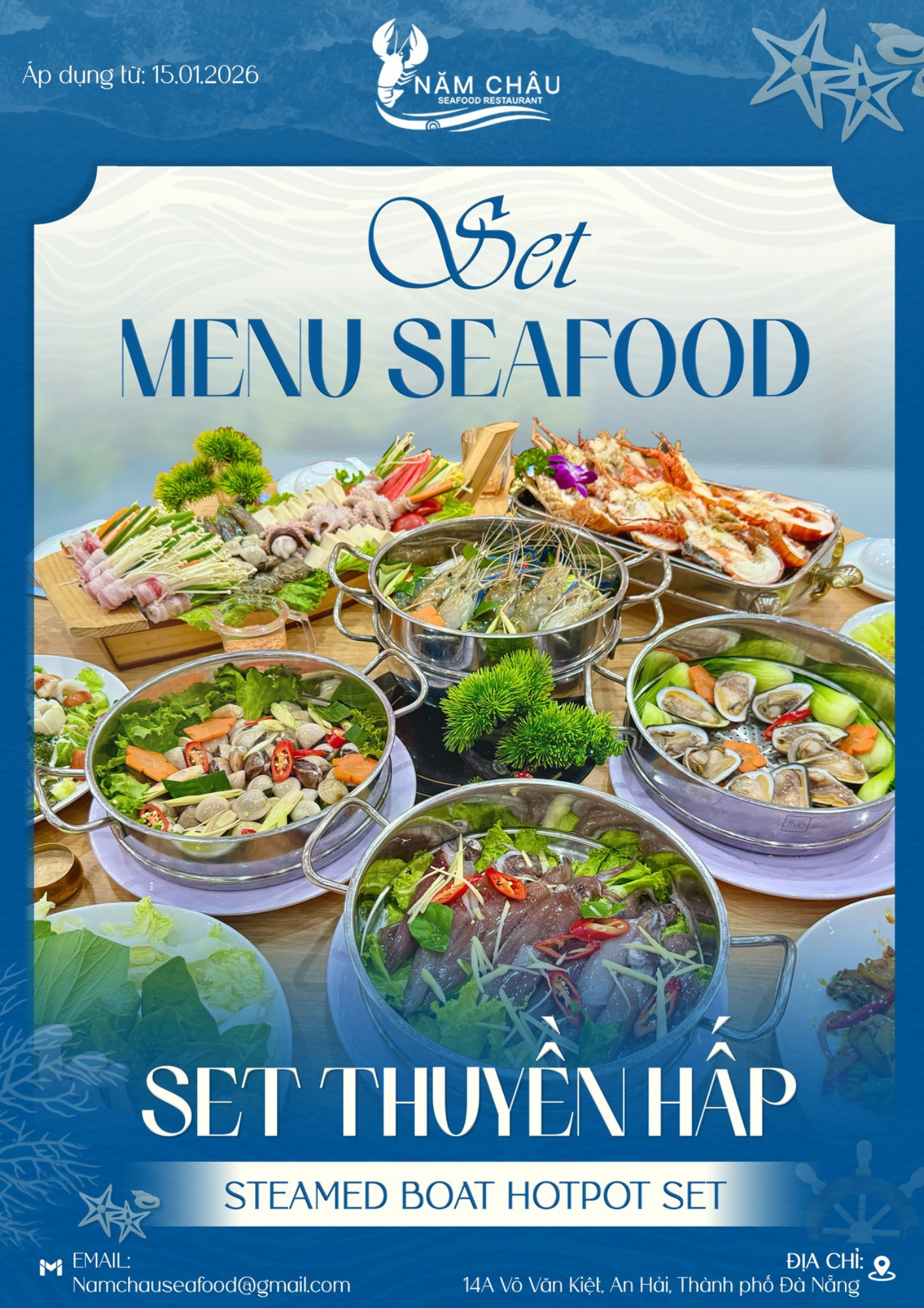 MENU LẨU THUYỀN HẤP 2026